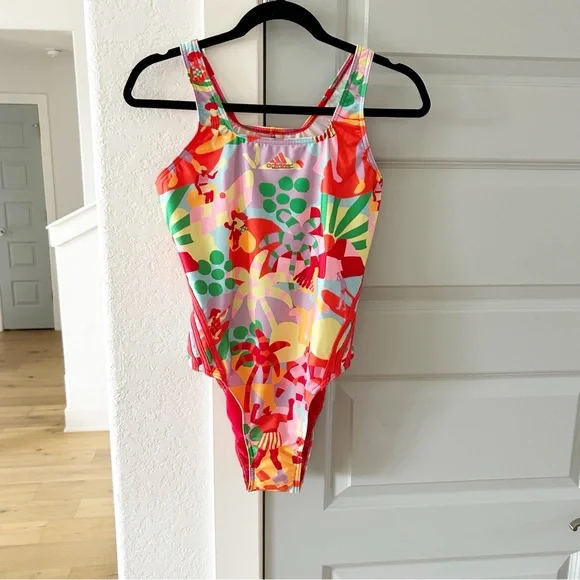 NWT Farm Rio Adidas One Piece Printed Swimsuit - Picture 4 of 7
